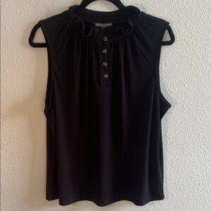 Adrianna Papell Black Sleeveless Blouse